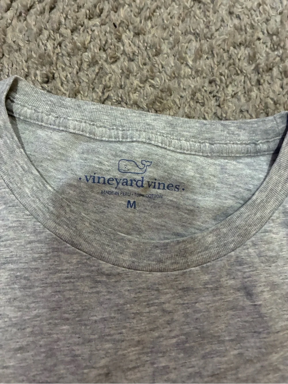 Vineyard Vines Heather Gray Crewneck Tee with Logo - Picture 4 of 5